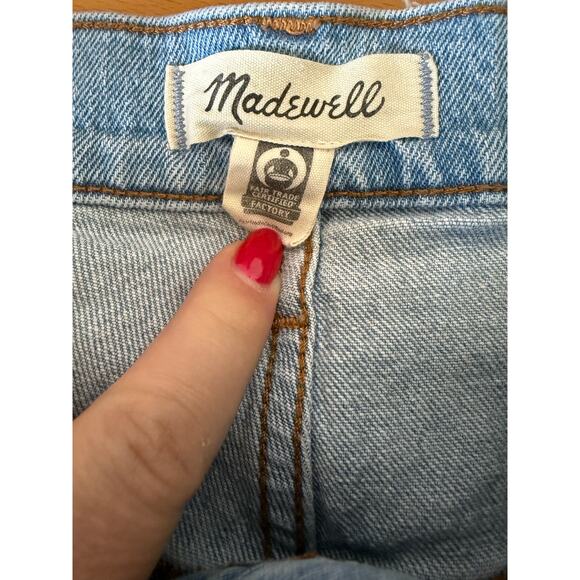 Madewell Perfect Mid-length Jean Shorts in Blue Size 33 - Picture 4 of 4